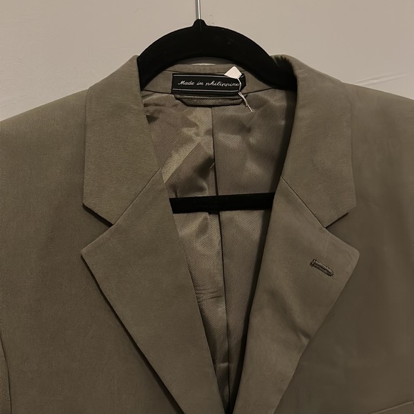 Vintage Jeffrey Banks Olive Green Suit Jacket - Picture 3 of 8